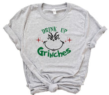 Load image into Gallery viewer, Grinch Face Drink Up Grinches Boutique Tee
