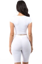 All Day White Biker Shorts