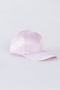 Light Pink Satin Baseball Cap