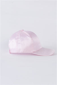 Light Pink Satin Baseball Cap