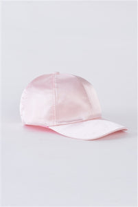 Pink Satin Baseball Cap