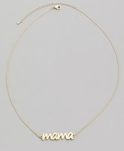 MAMA Print Charm Necklace