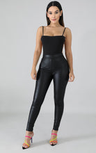 Load image into Gallery viewer, Tatianna Faux Leather Leggings - Black
