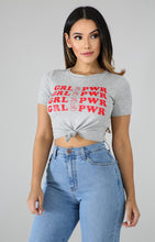 Load image into Gallery viewer, Girl Power Crop Top -Black
