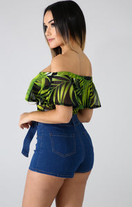 Sheer Palms Bodysuit