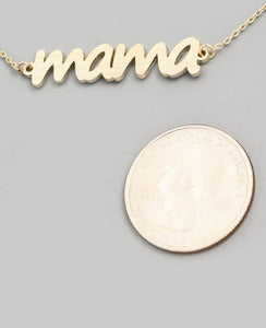 MAMA Print Charm Necklace
