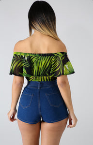 Sheer Palms Bodysuit