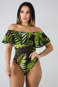 Sheer Palms Bodysuit
