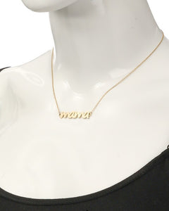 MAMA Print Charm Necklace