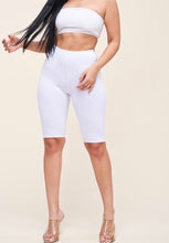 Load image into Gallery viewer, All Day White Biker Shorts
