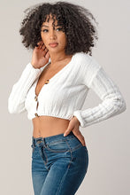 Load image into Gallery viewer, Kehlani Crop Top Sweater  - Ivory
